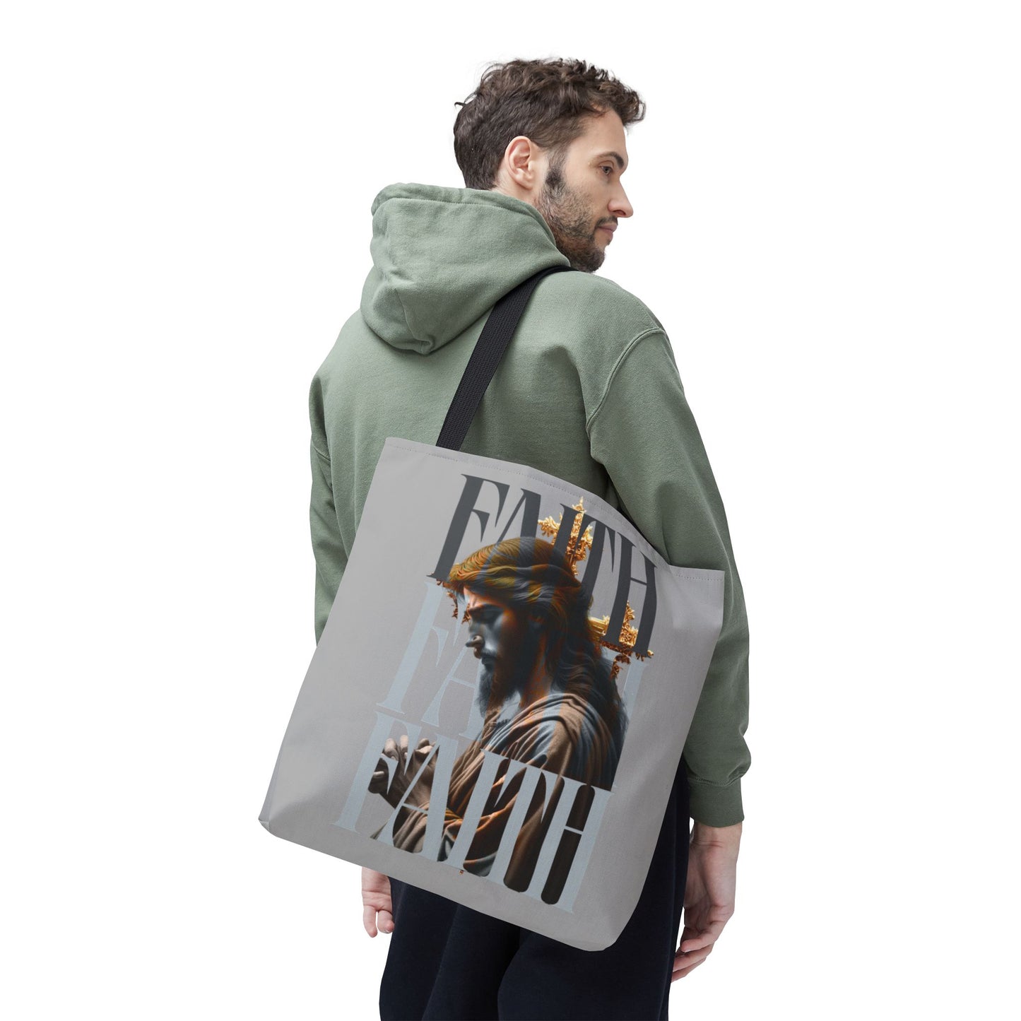 Faith themed Tote Bag for Daily wear, Reusable Shopping Bag, Christian Gift for any occassion, Affirmation Accessory, Stylish Faith Bag