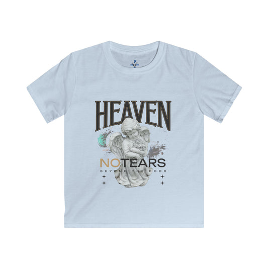Heavenly Kids Softstyle Tee, Cool Graphic Tee for Boys & Girls, Perfect for Gifts, Casual Wear, Birthday Celebrations, No Tears Look