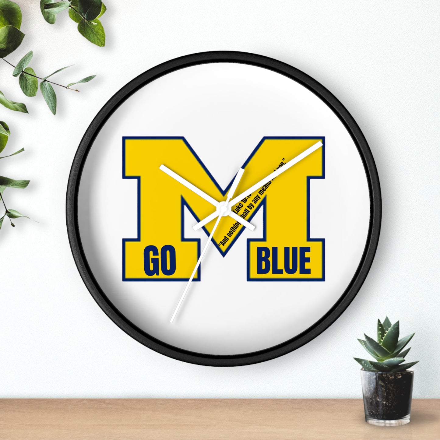 University Security Wall Clock - Go Blue Decor, College Room Essential, Sport Fans Gift, university School Pride, Graduation gift , Game Day accessories gifts