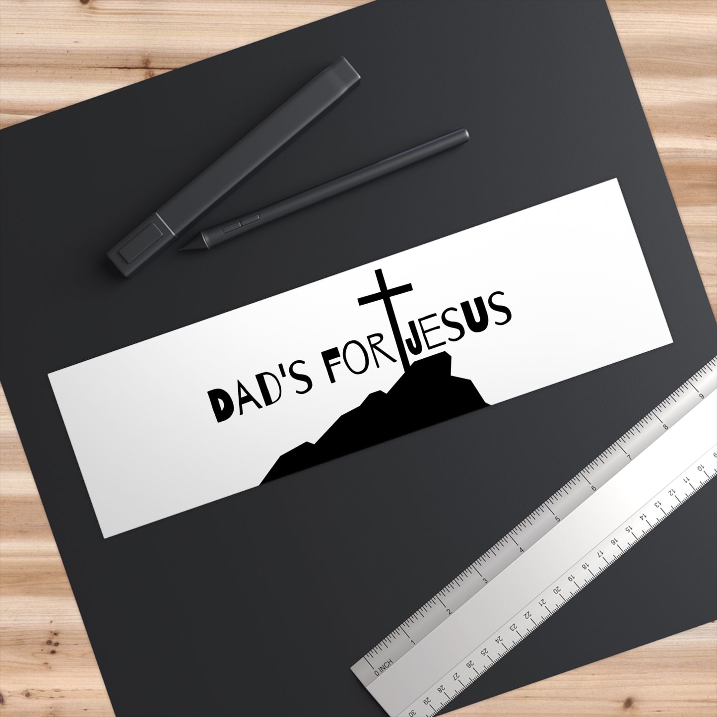 Bumper Sticker for dads who love Jesus car accessories for christian fathers gift idea