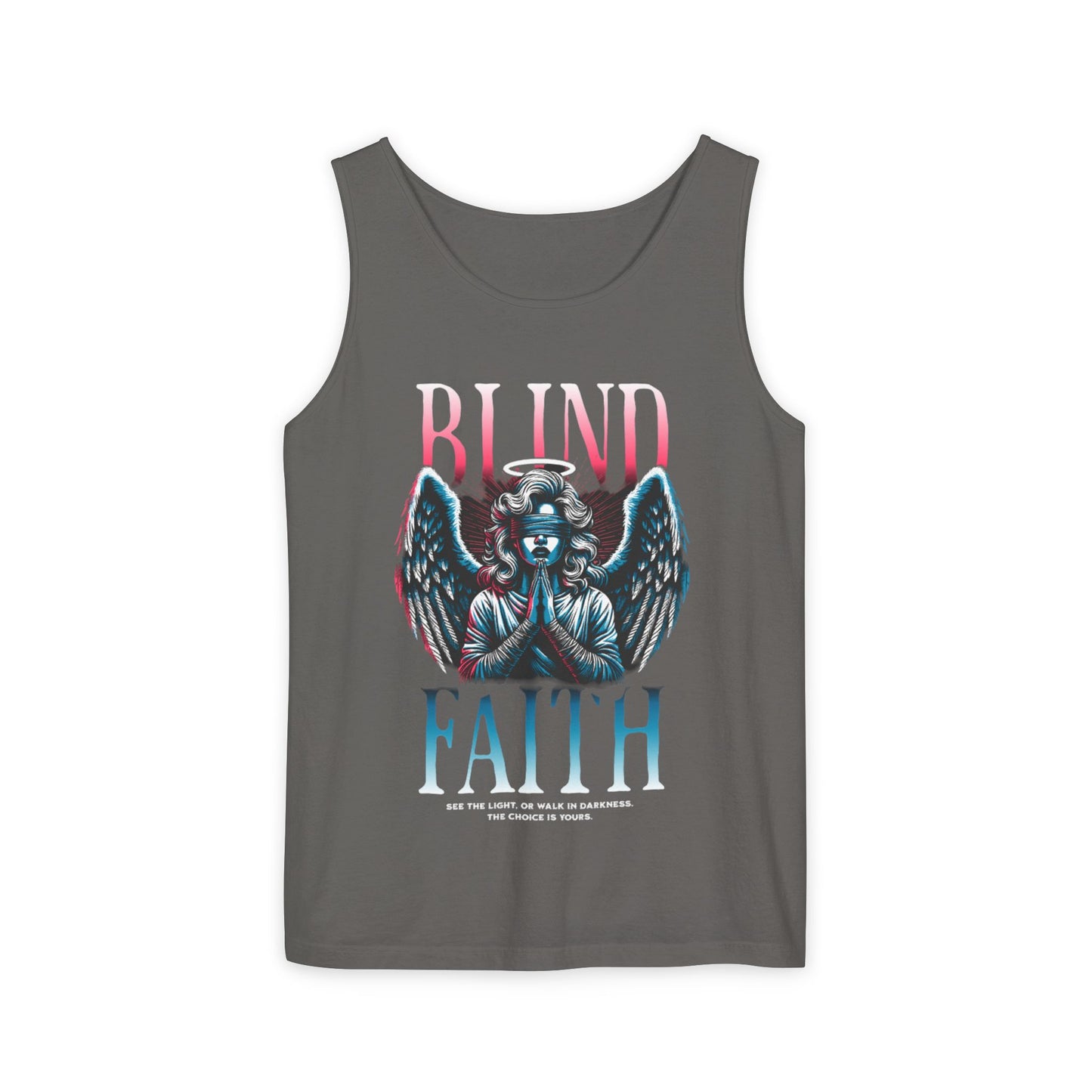 Stylish Unisex Graphic Tank Top - trendy Summer Attire, Casual Wear for everyday, Music Festivals, Gift Idea, Angel Theme