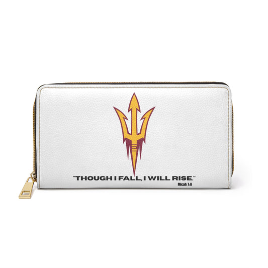 Inspirational Zipper Wallet, Christian Accessory, Motivational Purse, Gift for Her, Quote Wallet, Faith-Based Wallet