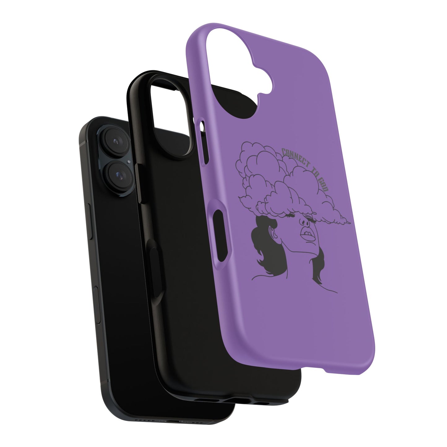 Purple Art Phone Case, Tough Cases for believers, Unique Phone Cover, Gifts for friends, Trendy Phone Accessories
