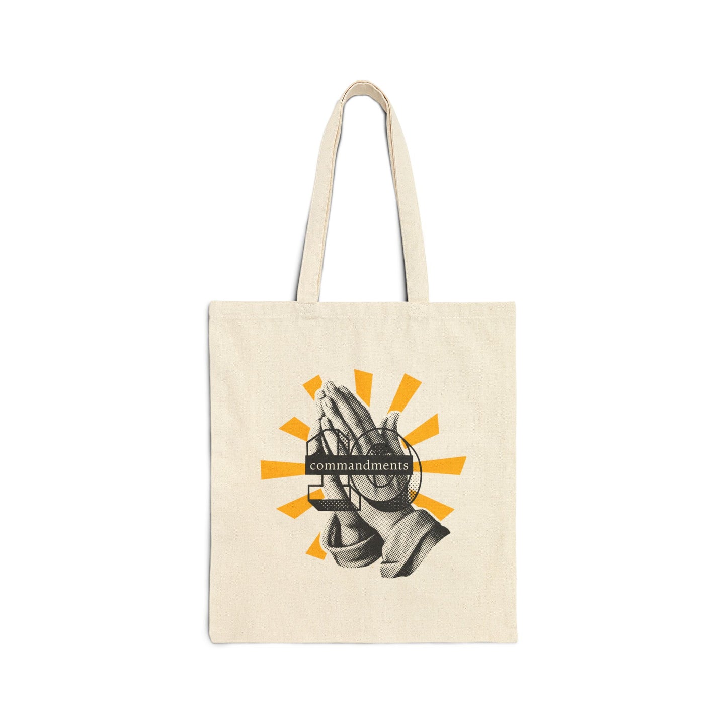 Praying Hands Canvas Tote Bag, Faith-Based Tote, Religious Gift, Spiritual Bag, Eco-Friendly Shopping Tote, Inspirational Gift