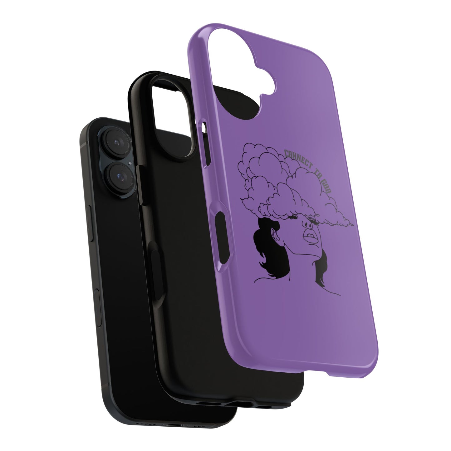 Purple Art Phone Case, Tough Cases for believers, Unique Phone Cover, Gifts for friends, Trendy Phone Accessories