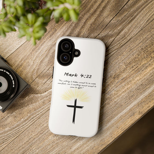 Christian themed Phone Case, Inspirational Phone Cover, Bible Verse Mobile Case, Gift for Friends, Spiritual Protection Case