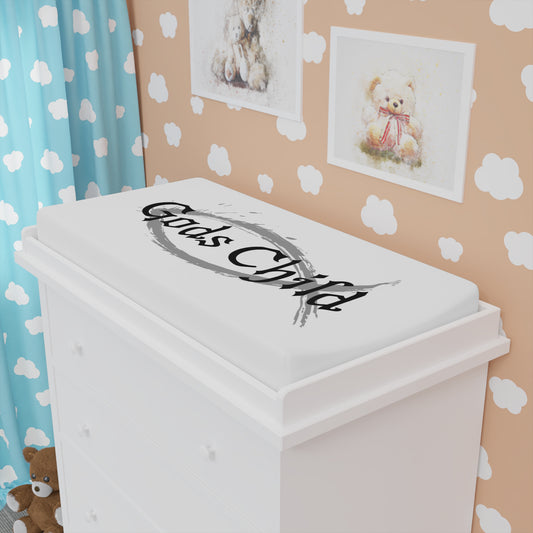 Christ themed Changing Pad Cover for new moms, Cute Nursery Bedding, Baby Shower Gift, Infant Essentials, Baby Room Decor for christians