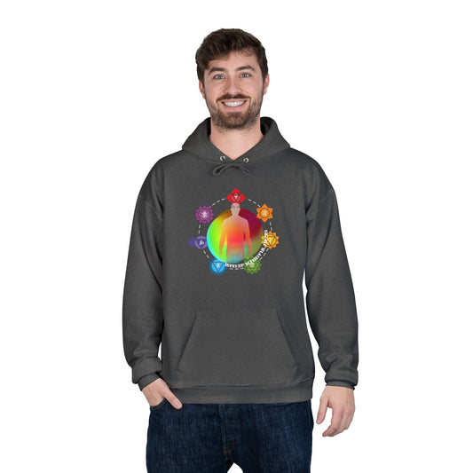 Colorful Spiritual Wings Unisex Hoodie, Mindfulness themed apparel, spiritual not religious trend,