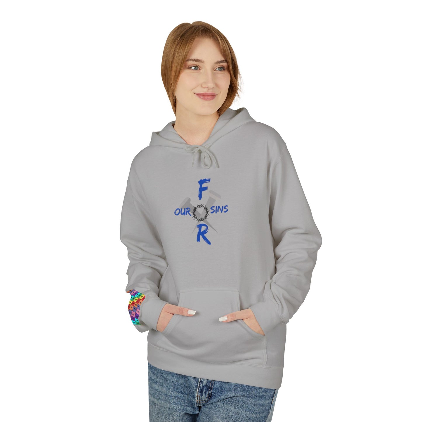 Unisex logo Fleece Hoodie - Cozy Gift for Friends, Motivational Apparel, Casual Wear, Birthday Present, Everyday Comfort