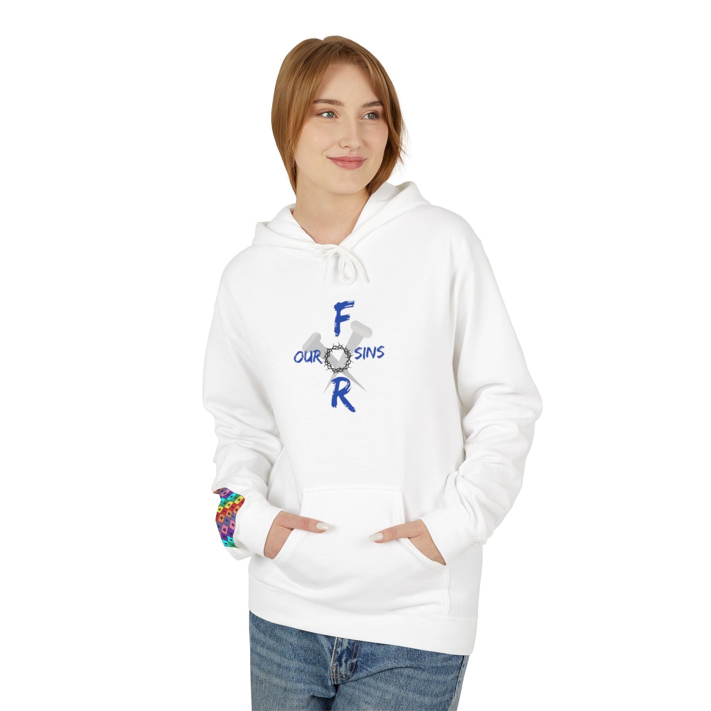 Unisex logo Fleece Hoodie - Cozy Gift for Friends, Motivational Apparel, Casual Wear, Birthday Present, Everyday Comfort